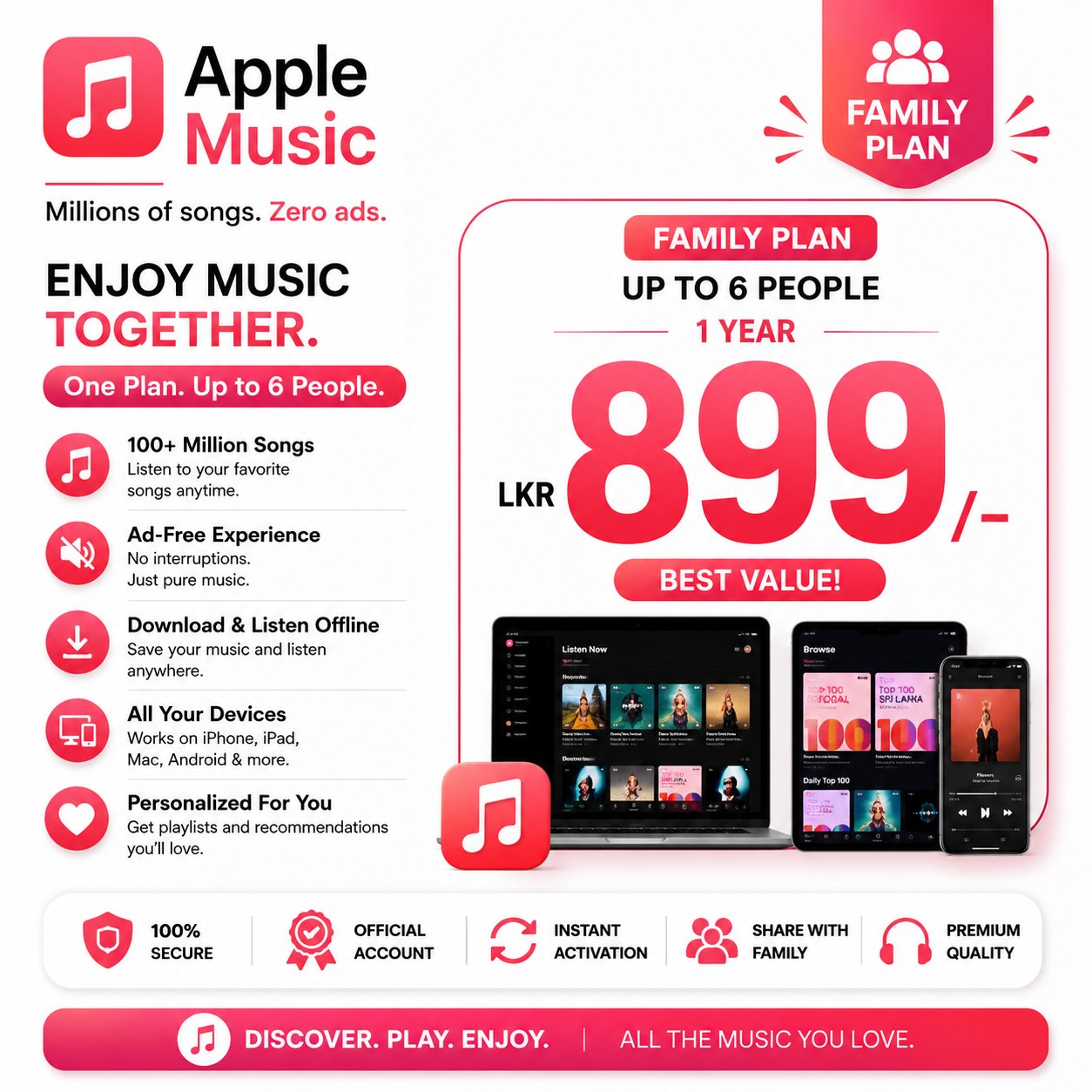 APPLE MUSIC FAMILY 1 MONTH PREMIUM