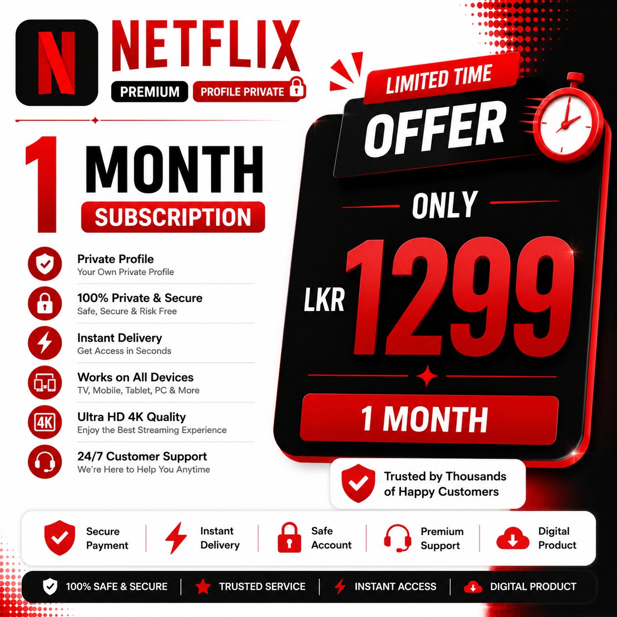 Netflix Profile Private 1 Month — image 1