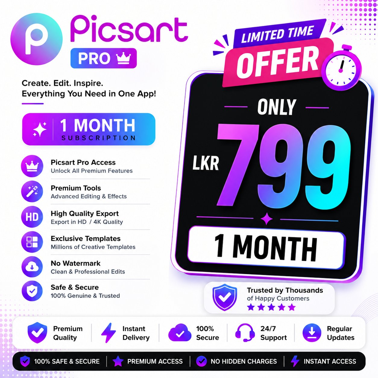 Picsart Pro 1 Month — image 1